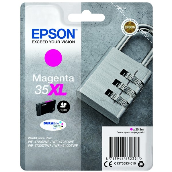 Original Epson 35XL T3593 C13T35934010 C13T35934020 Tinte Magenta-image