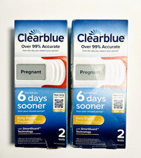 Clearblue Digital Pregnancy Tests - 2 PACK / 4 TESTS - Detect 6 Days Sooner