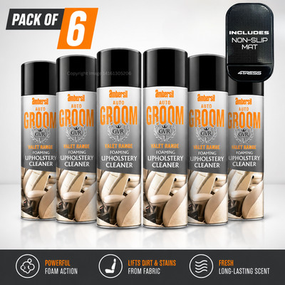 6x Ambersil Bräutigam Auto Innenraum Sitze Teppich Verkleidung Polster Schaum Reiniger Dosen +M