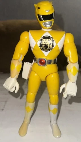 Vintage Bandai Mighty Morphin Power Rangers Yellow Ranger 8” Figure 1993 Loose