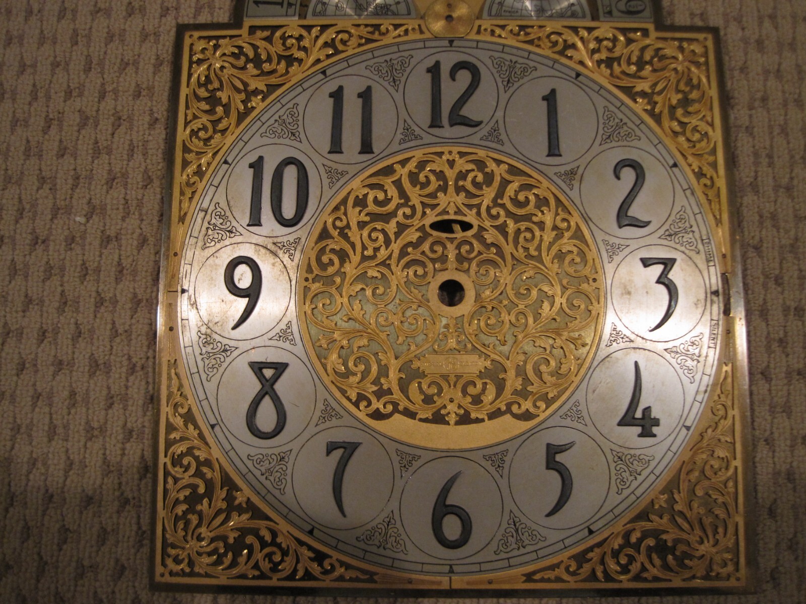 Dial from Herschede Electric Grandfather Clock Used