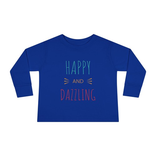 Happy and Dazzling Toddler Long Sleeve Tee, Kids Gift, Birthday Outfit, Cute - Picture 14 of 33