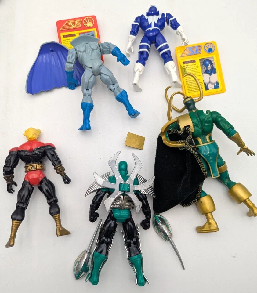 Marvel Toybiz Action Figure Lot of 5 Warlock Loki Gargoyle Iron Man VTG 1990s - Image 2 of 3