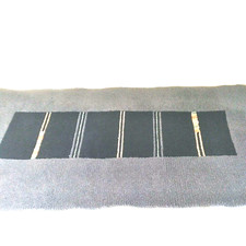 100 Wool Geometric Modern Area Rug Hand-Tufted Gray Black Thick 30x52