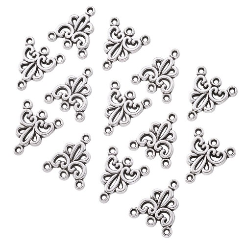 20 PIEZAS Conectores Colgantes Dije Aleación Plata Antigua Sin Níquel 19x16mm - Imagen 2 de 6