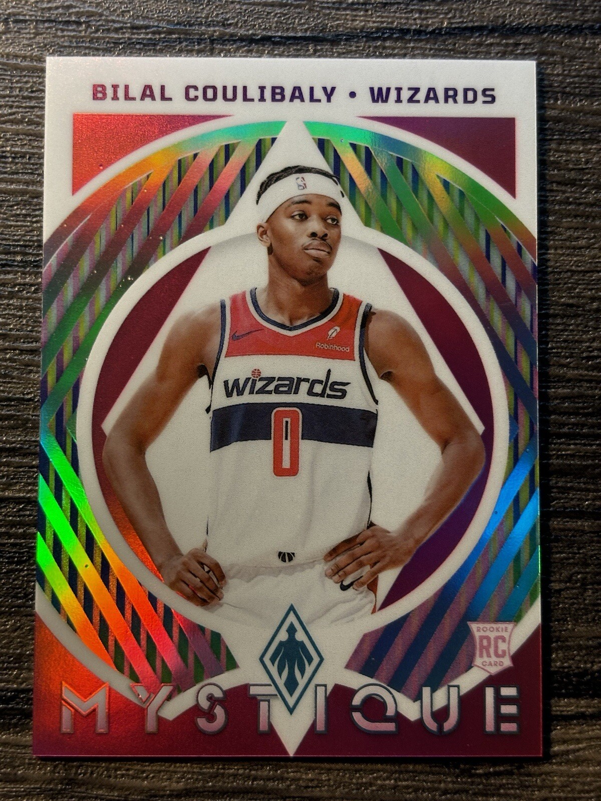 Bilal Coulibaly 2023-24 Panini Phoenix 25/99 Pink Prizm Mystique RC #3 Wizards