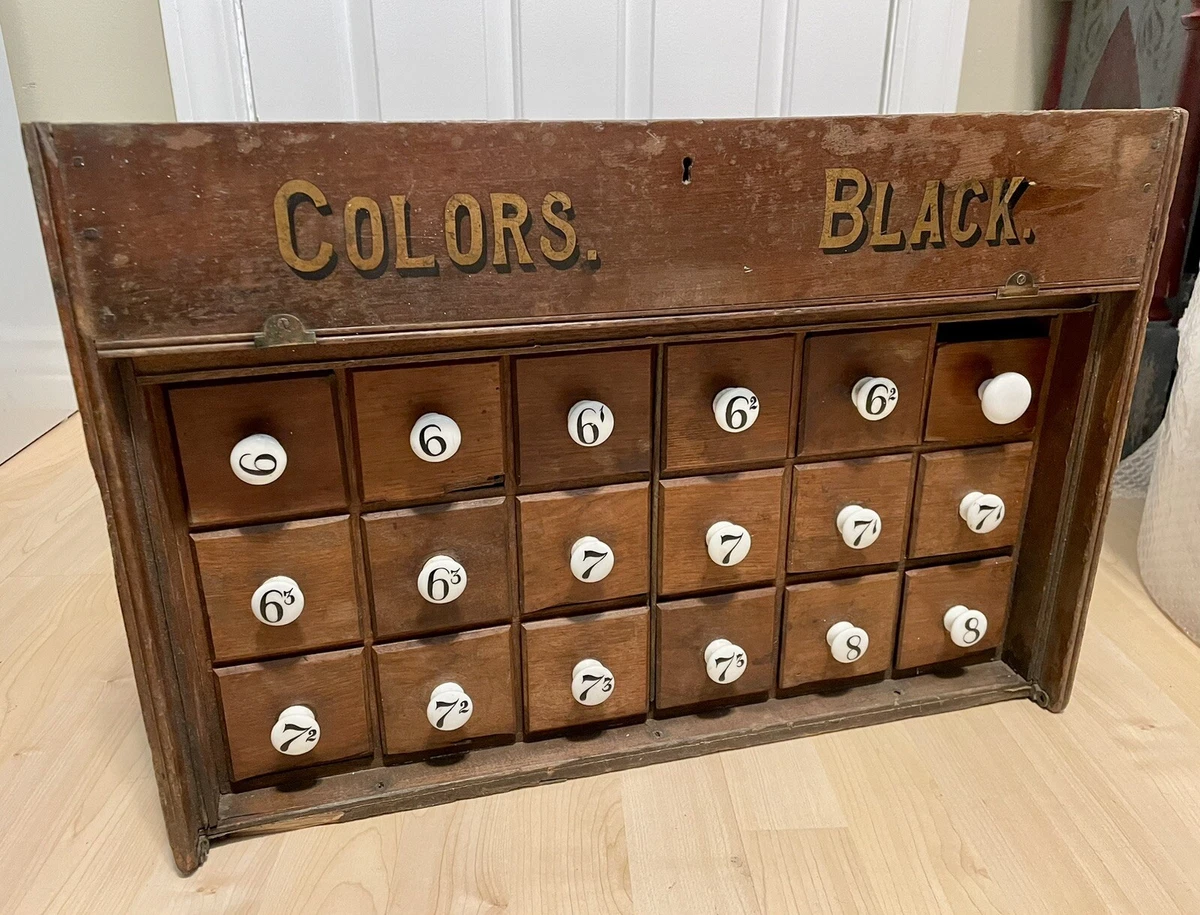 Antique Hardware Store Multi Drawer Parts Cabinet Counter Chest