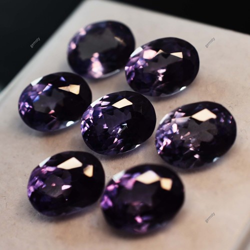 Natural CERTIFIED Alexandrite Gemstone 60.10 Ct Lot Color Change Oval Cut 7 Pcs - Picture 5 of 12