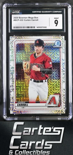 Corbin Carroll 2020 Bowman Chrome BCP-222 Prospects Mega Box Refractor CGC 9