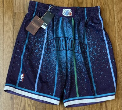 Charlotte Hornets Mitchell Ness Gradient Re-Take Swingman Shorts Large 