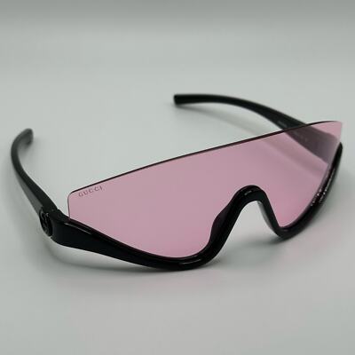 NEW Gucci GG1650S 002 Black Pink Unisex Shield Mask Sunglasses GG 1650S GUCCI NEW GUCCI GG1650S 002 SHIELD BLACK PINK WOMEN  main image 4