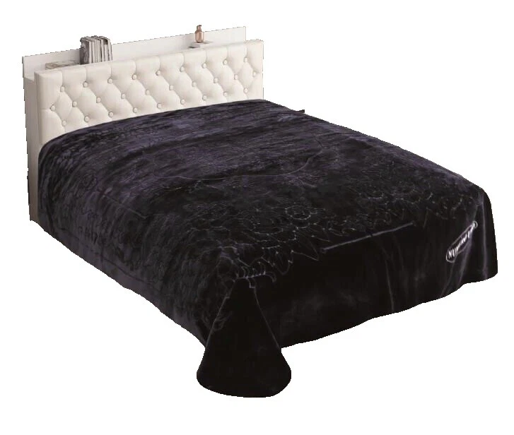Black Polyester Floral Blankets & Throws
