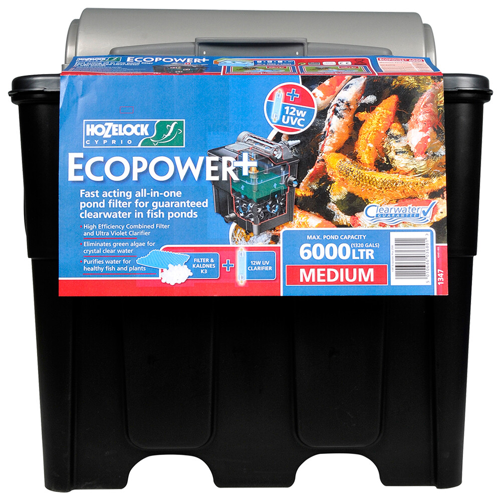 Hozelock Ecopower+ 6000 (12W) Pond Filter - 1864 main image 0