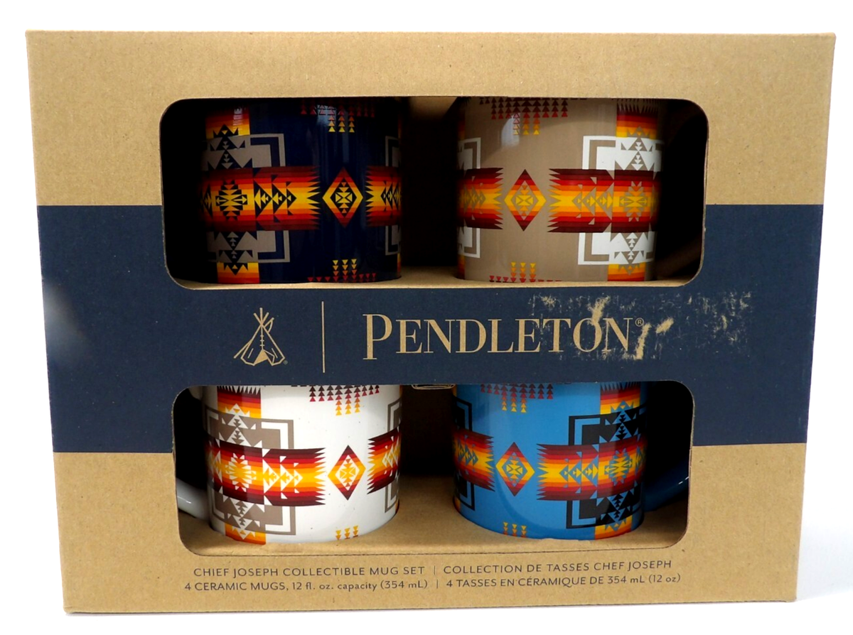 Pendleton Mugs Set of 4 Chief Joseph Collection 12oz New! | eBay