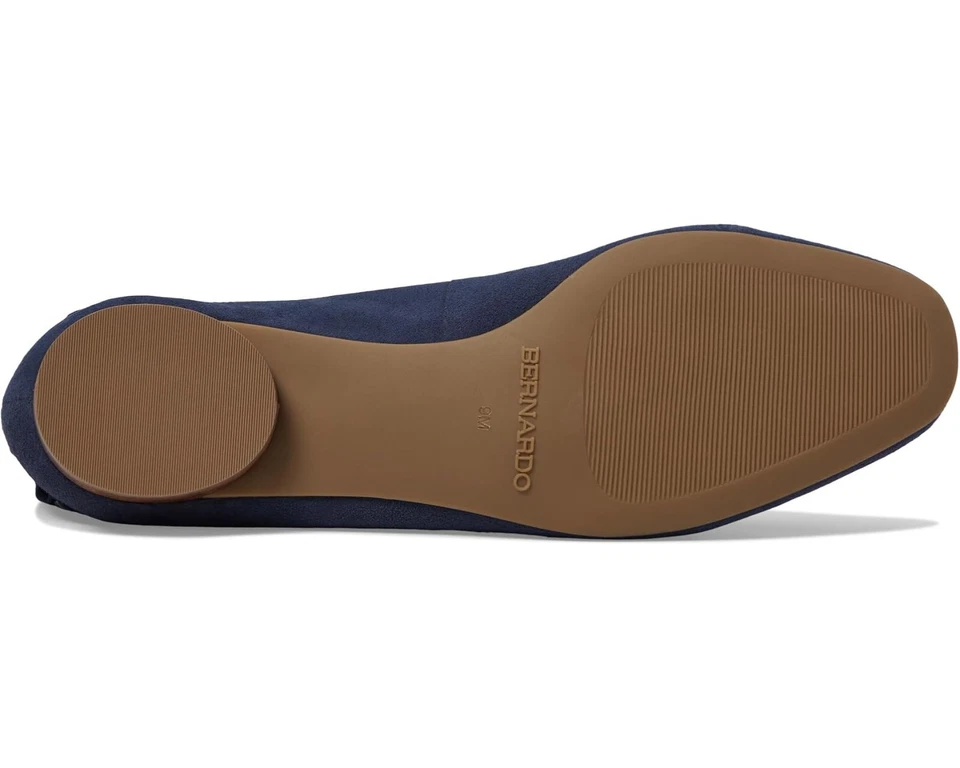 The Bernardo Z2483* Womens Navy Suede Eloise Flat Shoes Size 9 M - Image 3 of 4