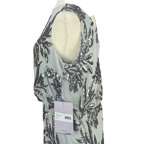 J S COLLECTIONS JACQUELINE BLOUSON EMBELLISHED MIDI DRESS IN IRON NWT SIZE 6 - Picture 6 of 16
