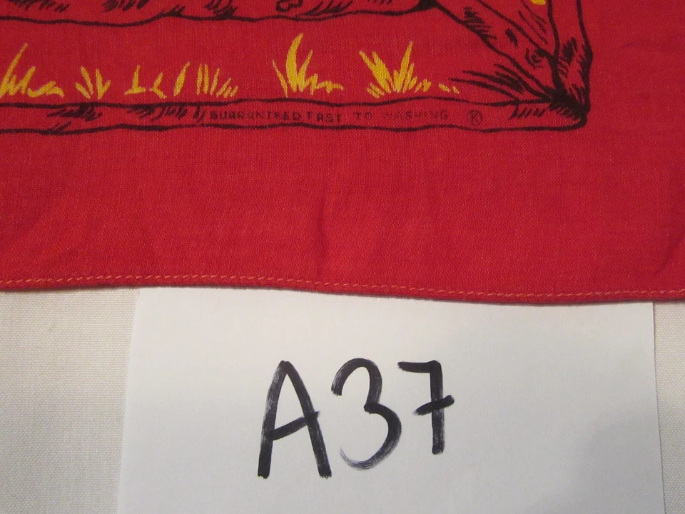 NOS VINTAGE 2 ORILLOS. BANDANA VAQUERO WESTERN CIRCLE K AÑOS 20 30 LAVADO RÁPIDO. A37 Foto 2 de 4