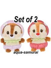 Japan Tokyo Disney Store Chip & Dale Plush Urupocha Chan STRAWBERRY COLLECTION