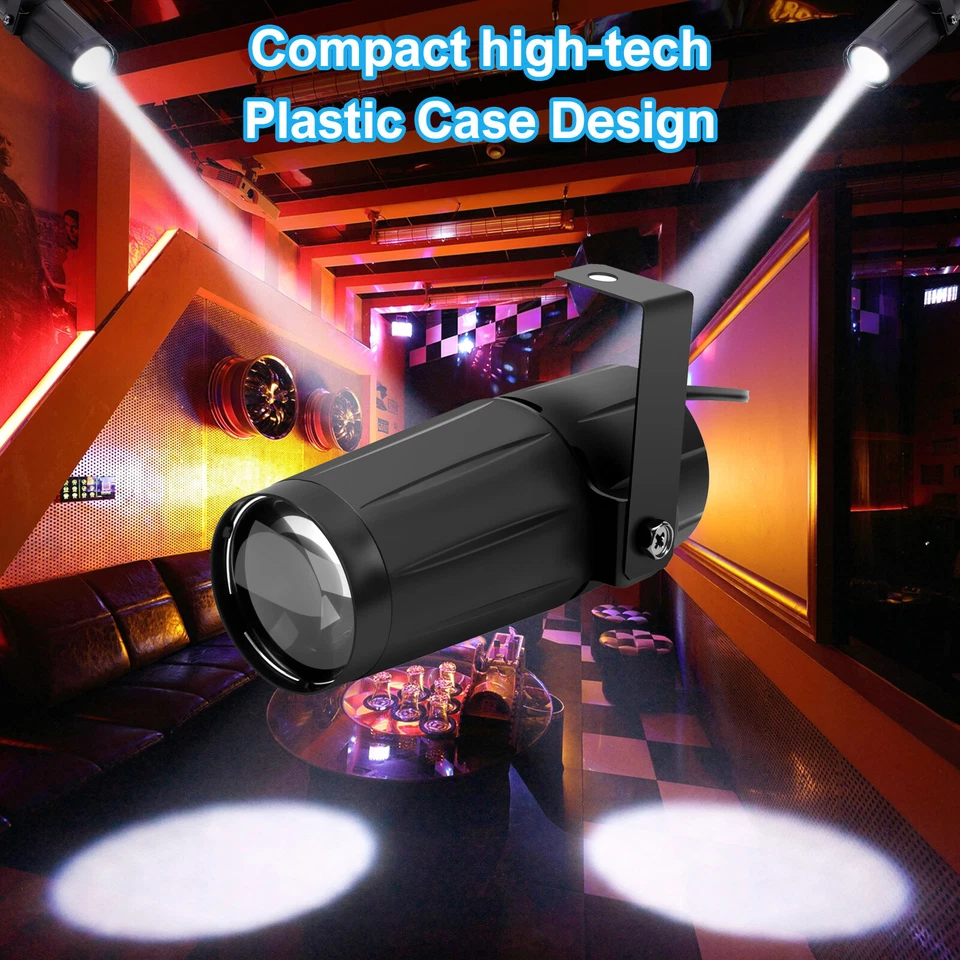 Stage Light Mini LED Beam DJ Disco Bar Xmas Party Pin Spot Light Blue Spotlight - Image 2 of 4