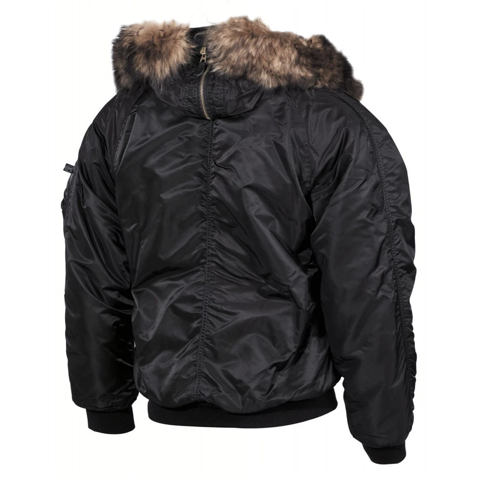 MFH Jacket Bomber Man Military Polar Jacket N2B Black - Image 2 of 4