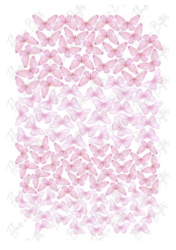 Pack of 110 Edible Pre-Cut Wafer Butterfly - 2.5-3cm Mini Pink Wafer Butterfly - Picture 3 of 3