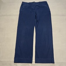 Nili Lotan 111/88 80NL East Hampton Raw Edge Crop Navy Wide Leg Pant Stretch-6-X