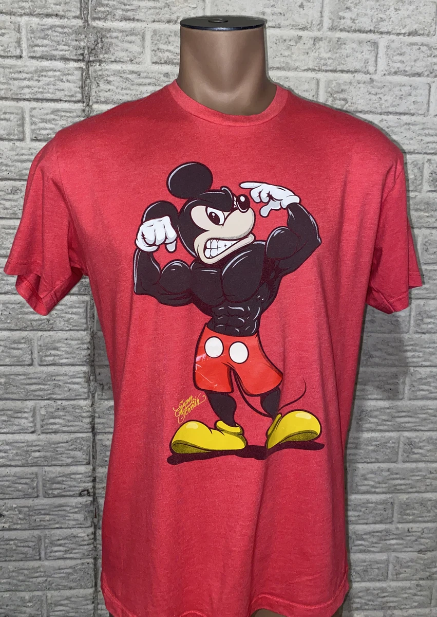 Super Fresh Mickey Mouse T shirt Size L Red Superfresh