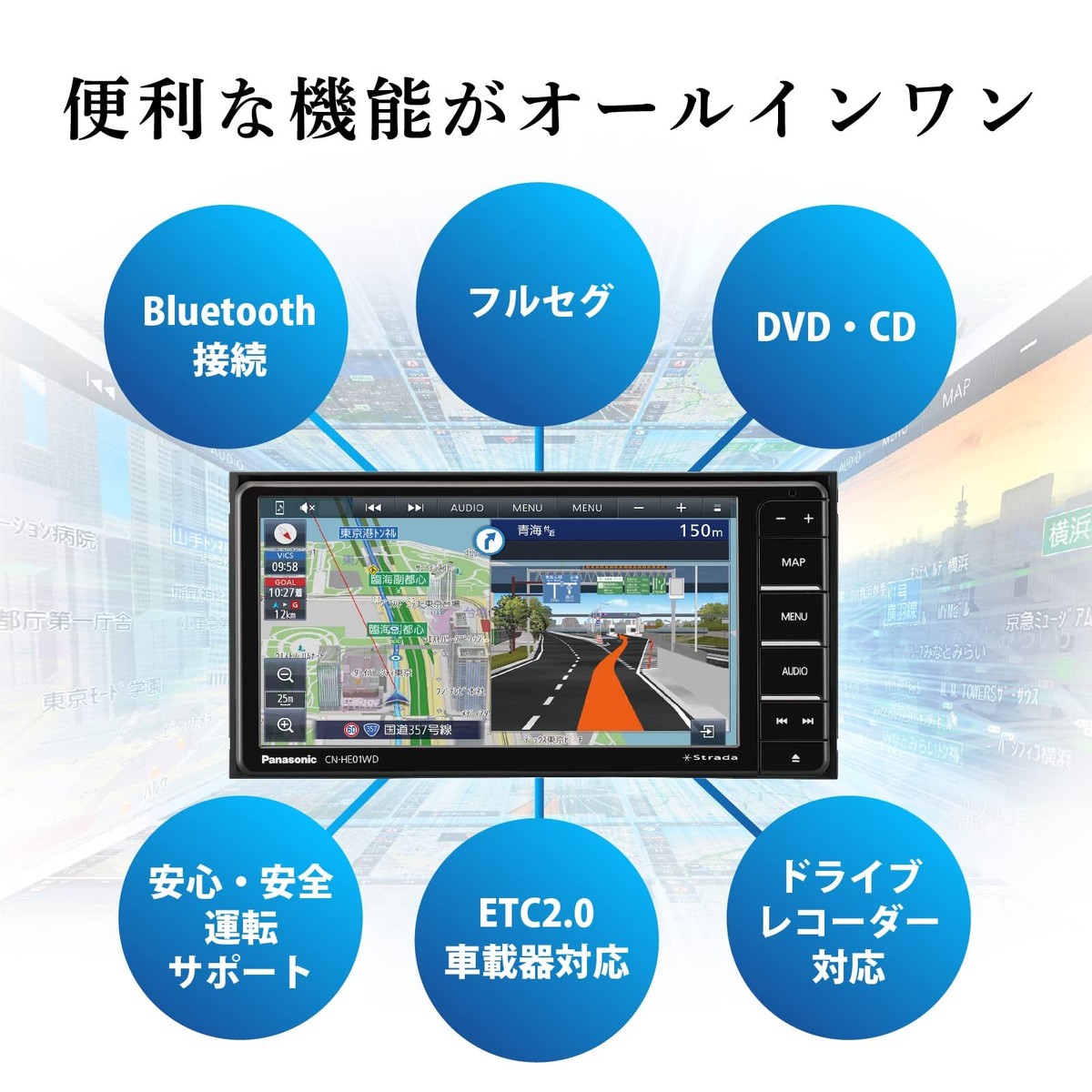 Panasonic Strada Linked Dashcam Car Navigation Station 7 Panasonic Strada Linked Dashcam Car Navigation Station 7