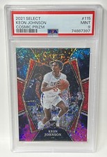 Keon Johnson Cosmic Prizm PSA 9 Panini Select 2021 No. 115