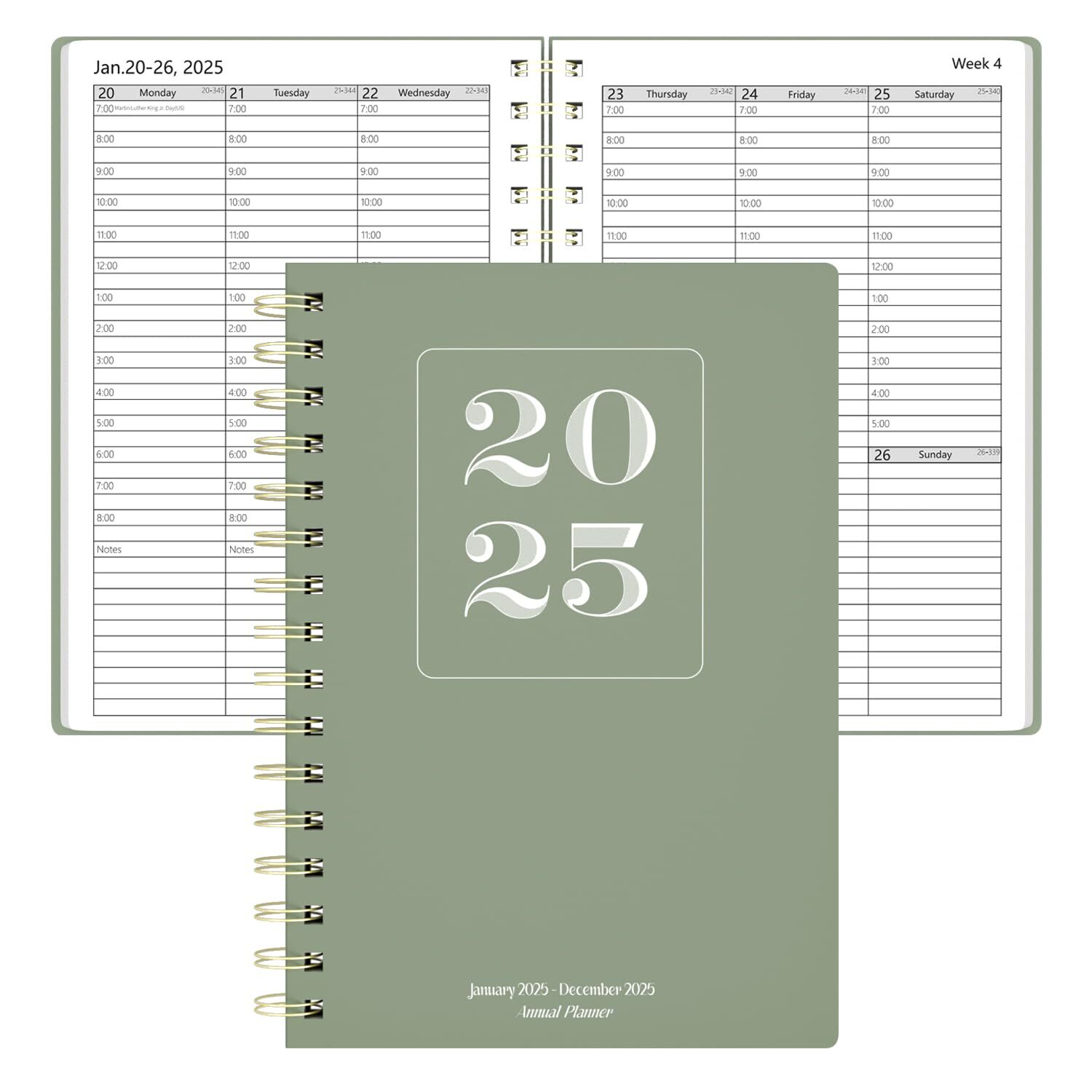 Planner 2025 - Hourly 2025 Planner Weekly and Monthly - Appointment Book with...-image