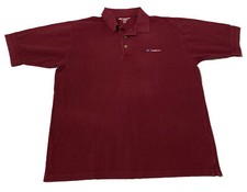 Vintage Reebok Maroon Short Sleeve Polo Shirt 100 Cotton Size XL EUC