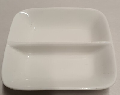 Maxwell & Williams Designer Homewares Divided Sauce Dish White Soy Sauce Wasabi