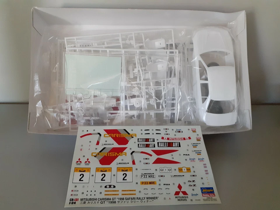 HASEGAWA 1/24 KIT CR-121 25081 MITSUBISHI CARISMA GT 1998 SAFARI RALLY WINNER - Immagine 2 di 2