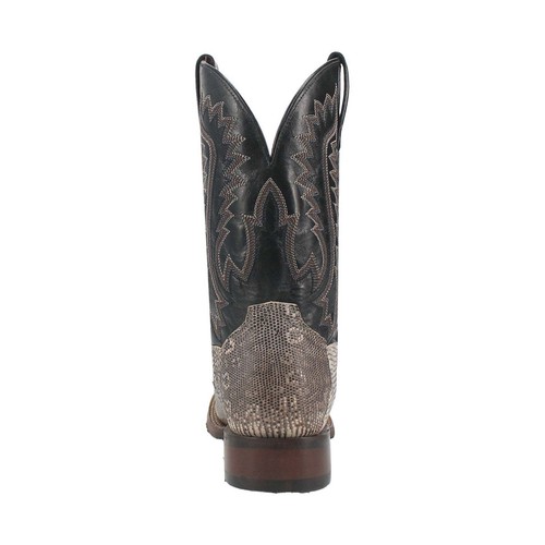 DAN POST Men's DP4181 ELGIN 11" Lizard Western Boot, Natural/Black, Size 9.5 D - Picture 5 of 7