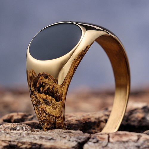 signet Rings For Men Stainless Steel Biker Rings For Men And Women 5-13 Size Sil - 第 2/24 張圖片