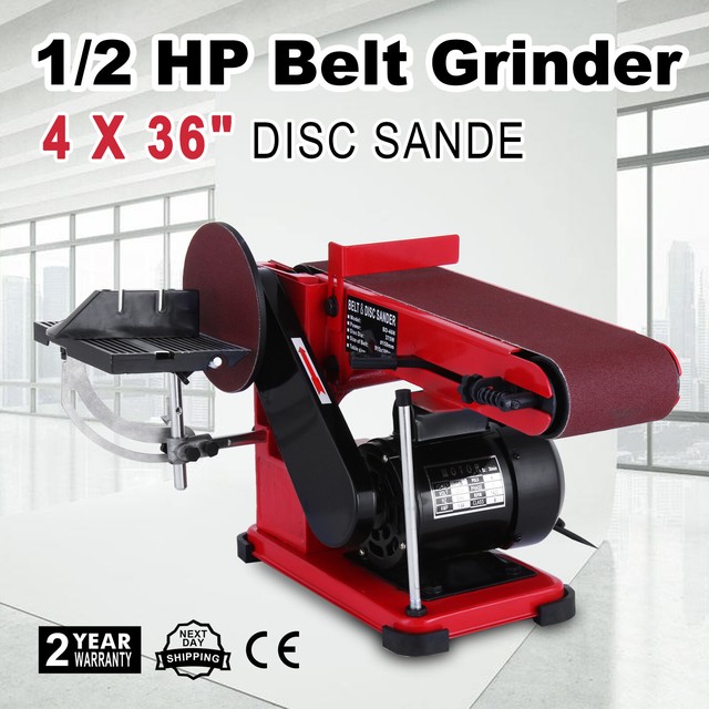 375w Bench Belt And Disc Sander Grinder Wood Sanding Linisher