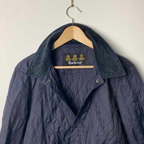 Barbour Giacca Uomo Navy Leggera Liddesdale Trapuntata Velluto a Collo in Velluto a Collo Taglia S - Foto 3 di 6