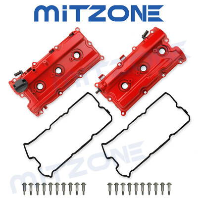 Aluminum Red Valve Covers Kit for 05-19 NISSAN Frontier Pathfinder Xterra 4.0L 