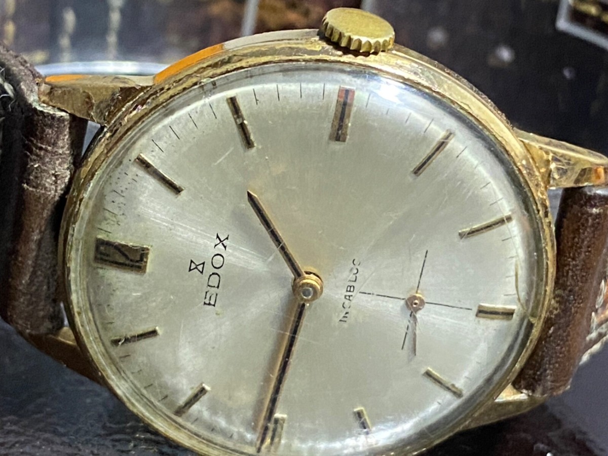 VINTAGE EDOX MECHANICAL WATCH INCABLOC 17J SWISS MADE. | eBay
