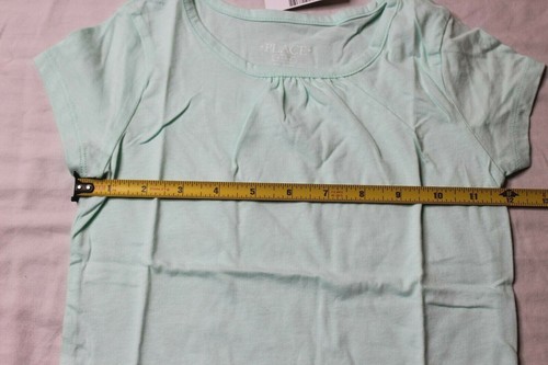 The Children's Place Girls Short Sleeve Top Shirt Green Bay Blue Size 5/6 New - Picture 2 of 5