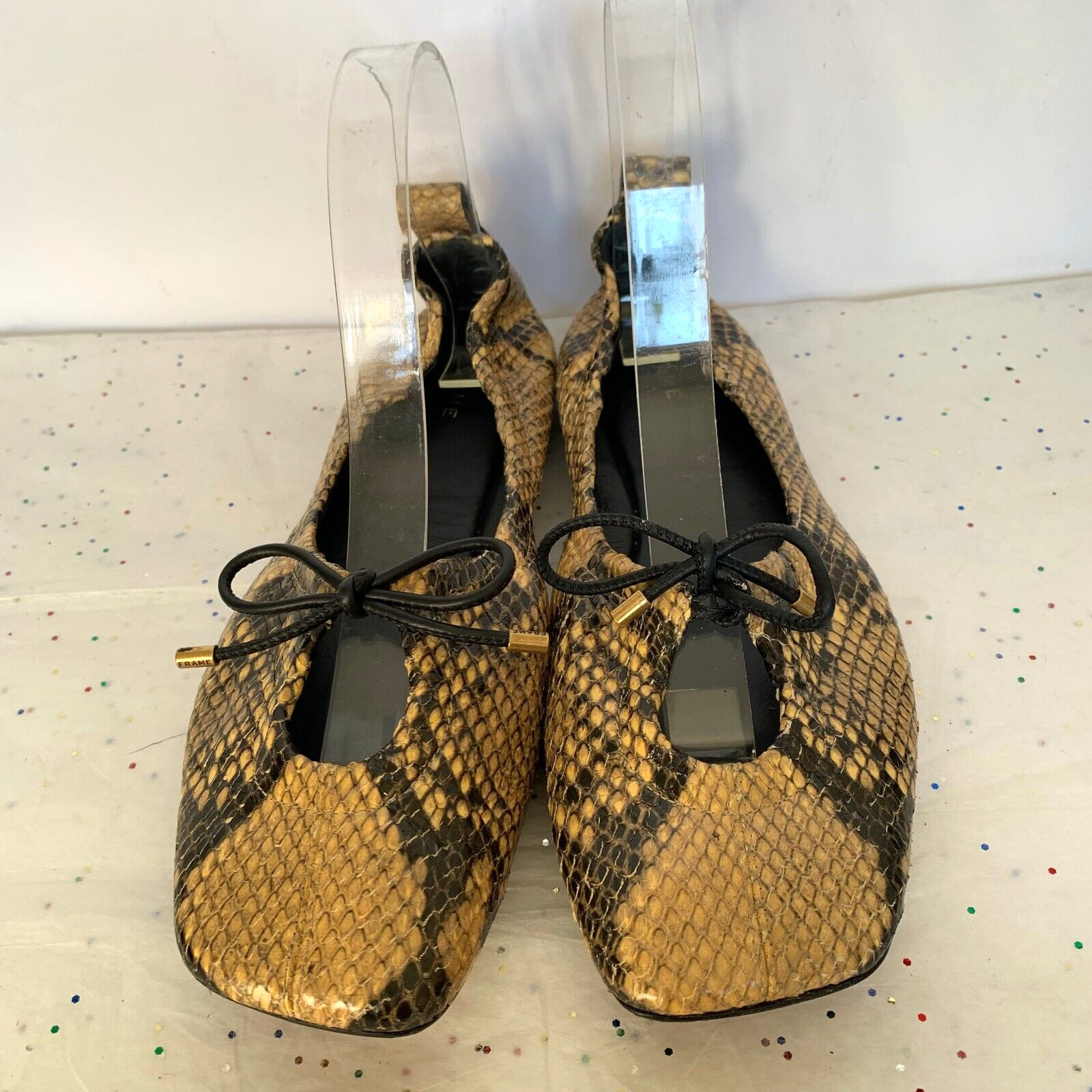 Frame Le Sunset Ballet Flats Python Multi Print B… - image 2