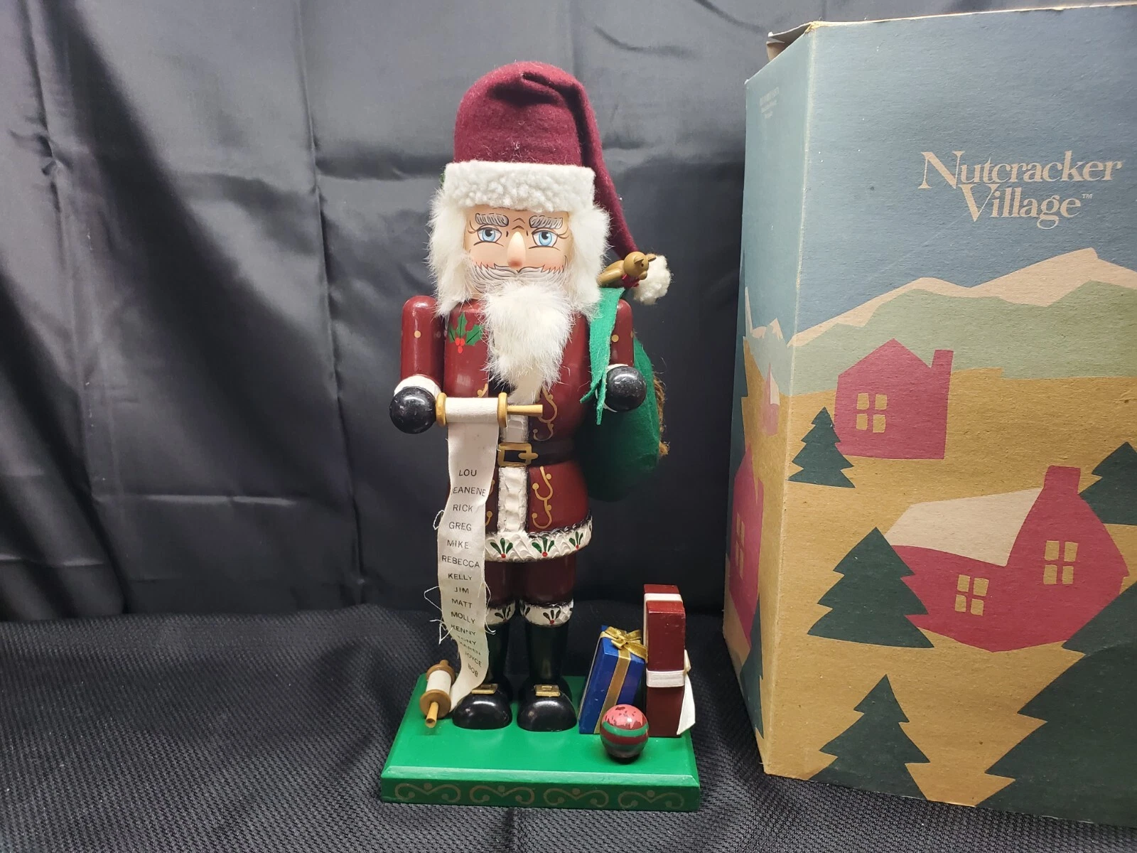 Vintage Nutcracker Old World Santa 16” Handcrafted Nutcracker Village 1997, Box