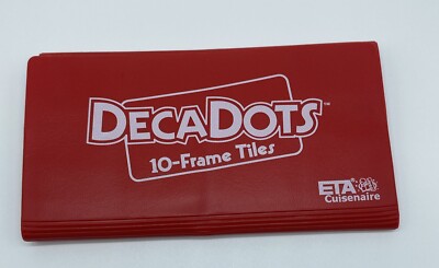 ETA Hand2Mind DecaDots 10-Frame Plastic Tiles Set in Trifold Carry Case 30 Tiles