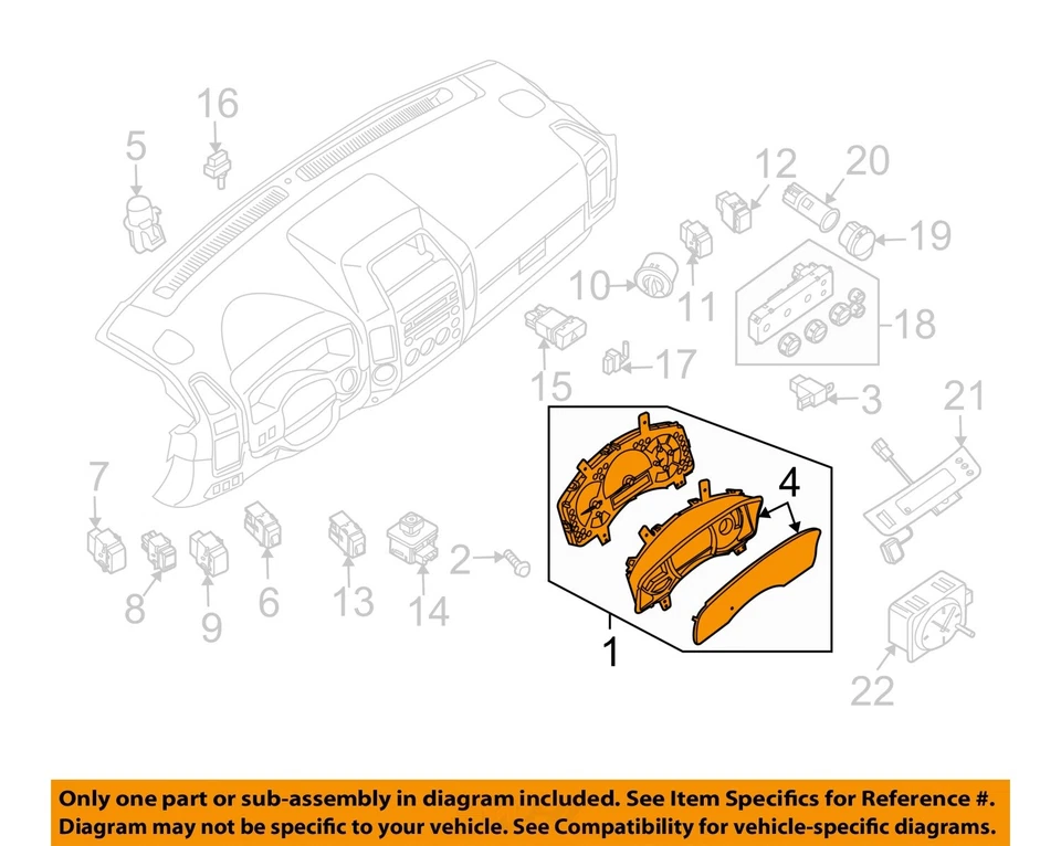 Medidor de velocímetro usado se adapta a: Infiniti QX56 2005 clúster MPH sin crucero adaptativo Foto 2 de 4
