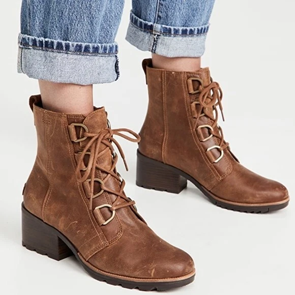SOREL CATE LACE US 8 Womenu0026#039;s Lace Up Boot Tan | eBay