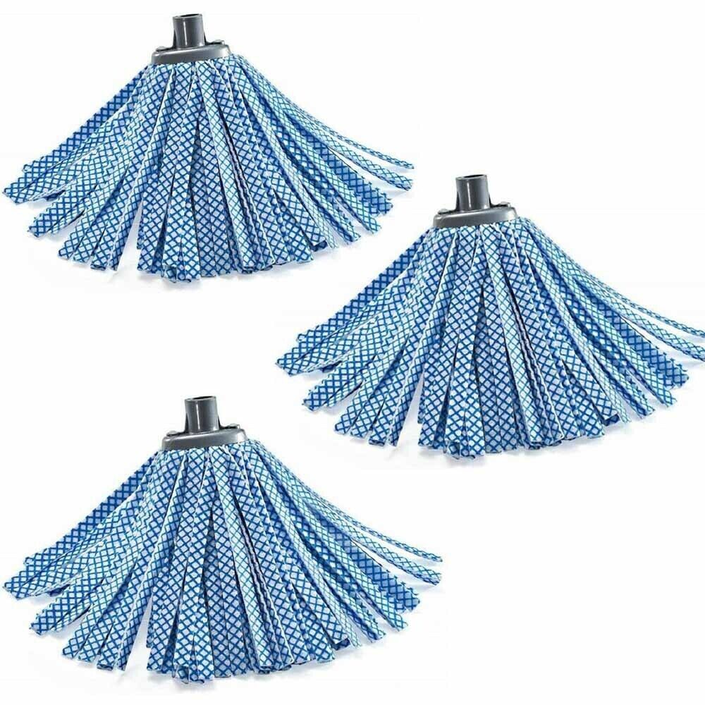 Mocio mop tnt ricambio con attacco universale per scopa lavapavimenti set da 3