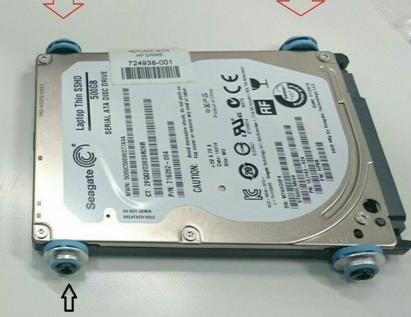 Disco Rigido HP 4 Hard Disk HP 2,5" - HDD Modelli 594220-001 E 511945-003, Con Viti Per SSD, Per Upgrade PC Ricambio Viti HP Nere - Foto 8