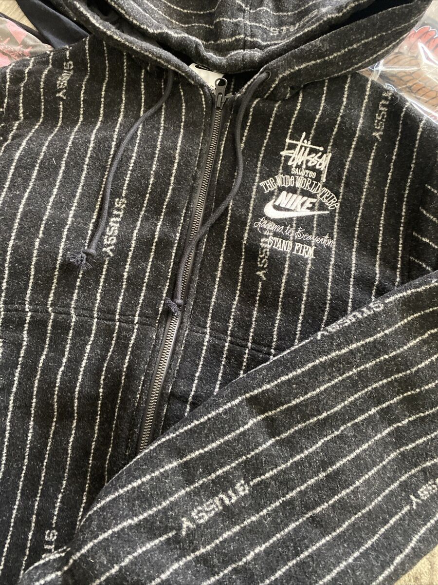 Nike x Stussy Striped Wool Jacket Black Brand New Size XS | eBay Nike x Stussy Striped Wool Jacket Black Brand New Size XS | eBay