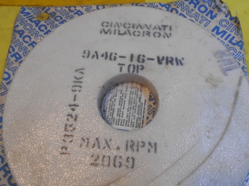 CINCINNATI USA GRINDING WHEEL 12" OD x 1" wide x 3" id grinder od 9A-46-16-VRW - Picture 2 of 3