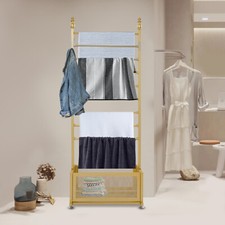 Ribbon Organizer, Metal Large Capacity Ribbon Stand with 4 Adjustable Pads Gold